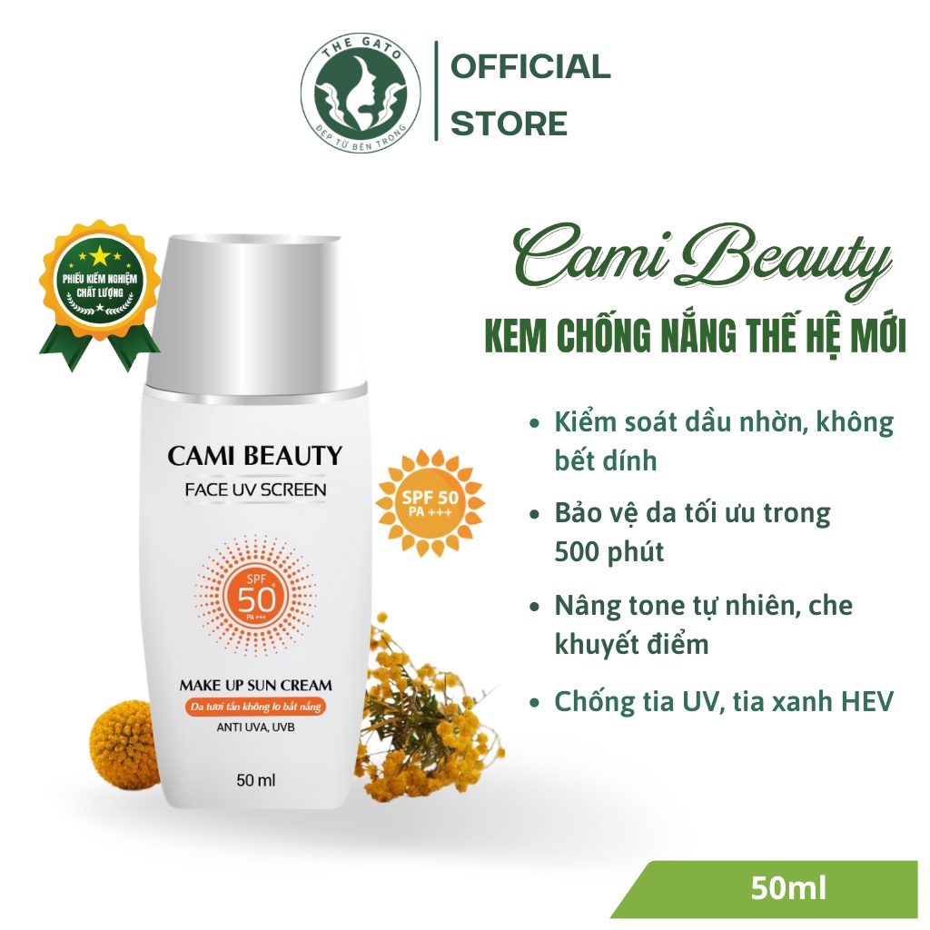 Kem chống nắng nâng tone che khuyết điểm, chống nắng vật lý, bảo vệ da ngăn chặn các tia UV, tia xan