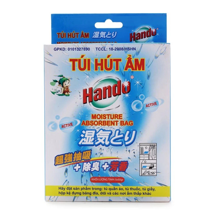 [HOT] Hộp 5 túi hút ẩm Hando 50g x túi