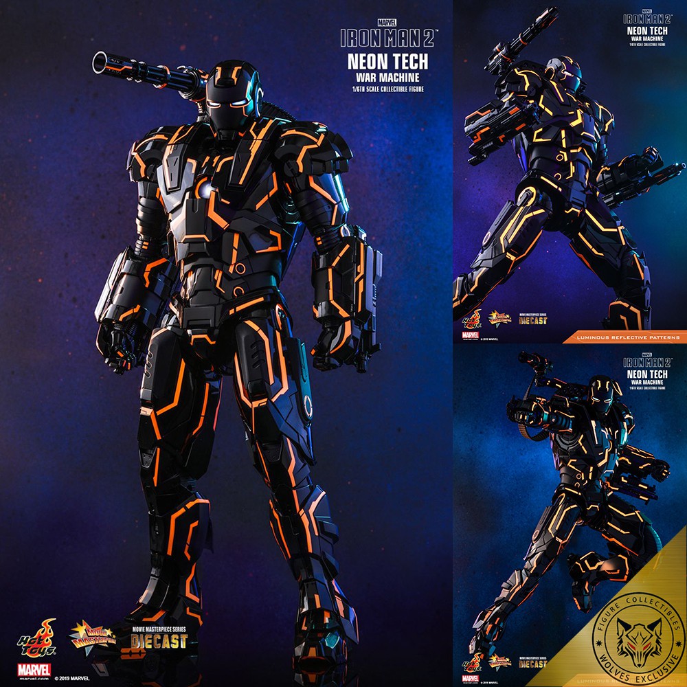 Mô hình chính hãng Hottoys MMS553 D35: Neon Tech War Machine