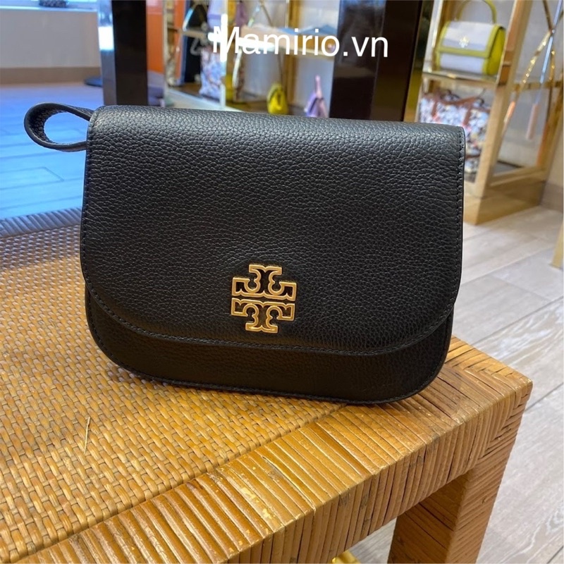 Tory Burch Britten Small Saddle Crossbody 86838,Hàng xuất