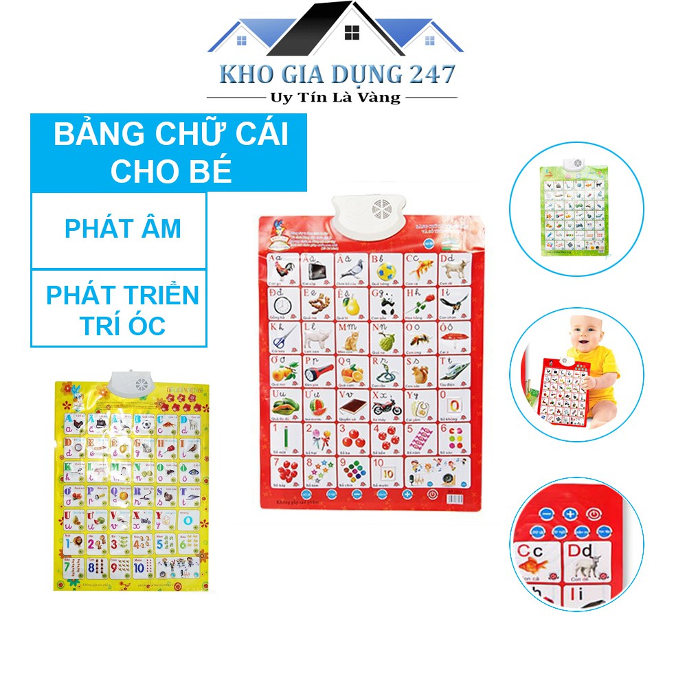 Bảng Chữ Cái Thông Minh Phát Âm Cho Bé - Phát Triển Tư Duy, Khơi Gợi Trí Tưởng Tượng