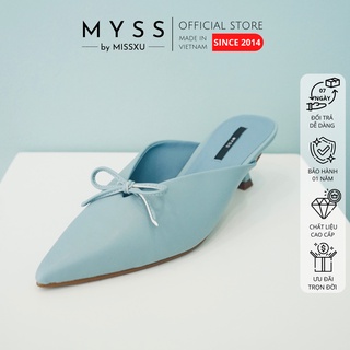 Giày sục nữ mũi nhọn phối nơ gói nhí 3cm thời trang MYSS - SU116 thumbnail