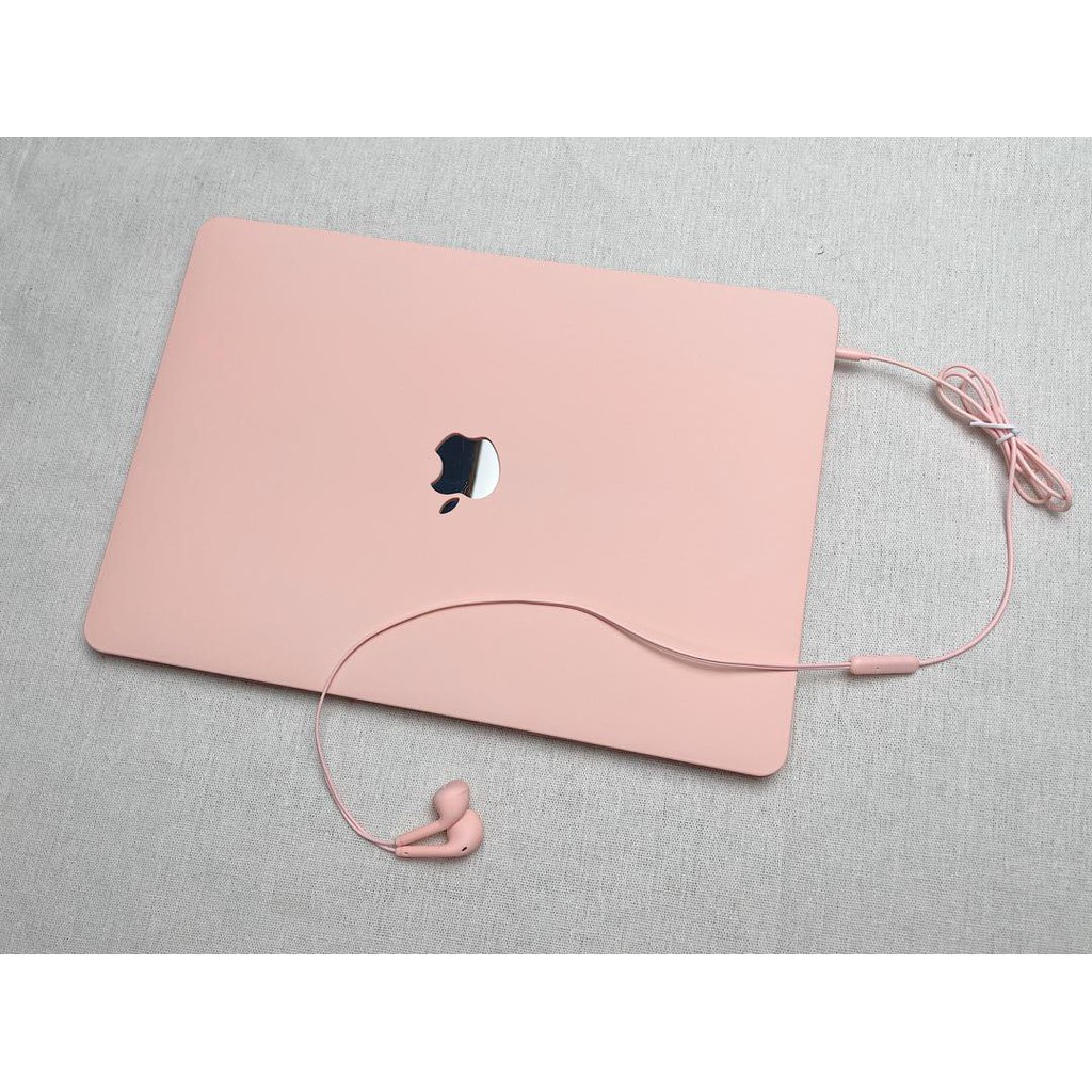 Case ,Ốp Macbook Màu Hồng Pastel Đủ Dòng (Tặng Kèm Nút Chống Bụi + Bộ kẹp chống gãy sạc)