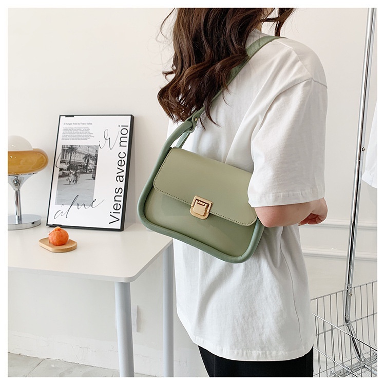 Túi Đeo Vai / Kẹp Nách Màu Trơn Thời Trang Cho Nữ