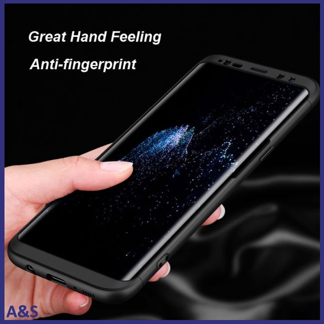 Ốp điện thoại kiểu áo giáp siêu mỏng bảo vệ 360 độ 3 trong 1 cho Samsung S8 S8 Plus Note 8