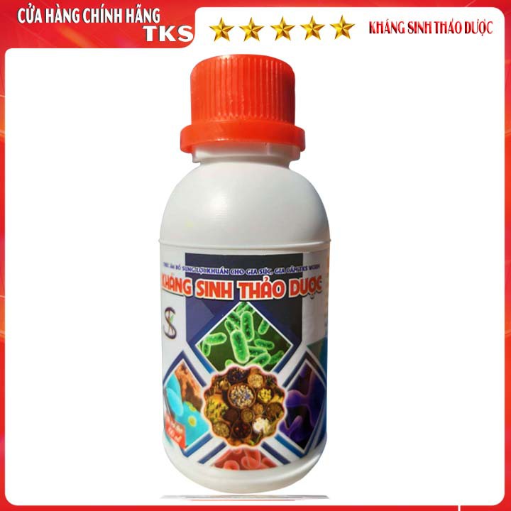 KHÁNG SINH THẢO DƯỢC: Phòng Trừ Cảm Cúm, Tiêu Chảy Cho Gia Súc Gia Cầm - Chai 100ML