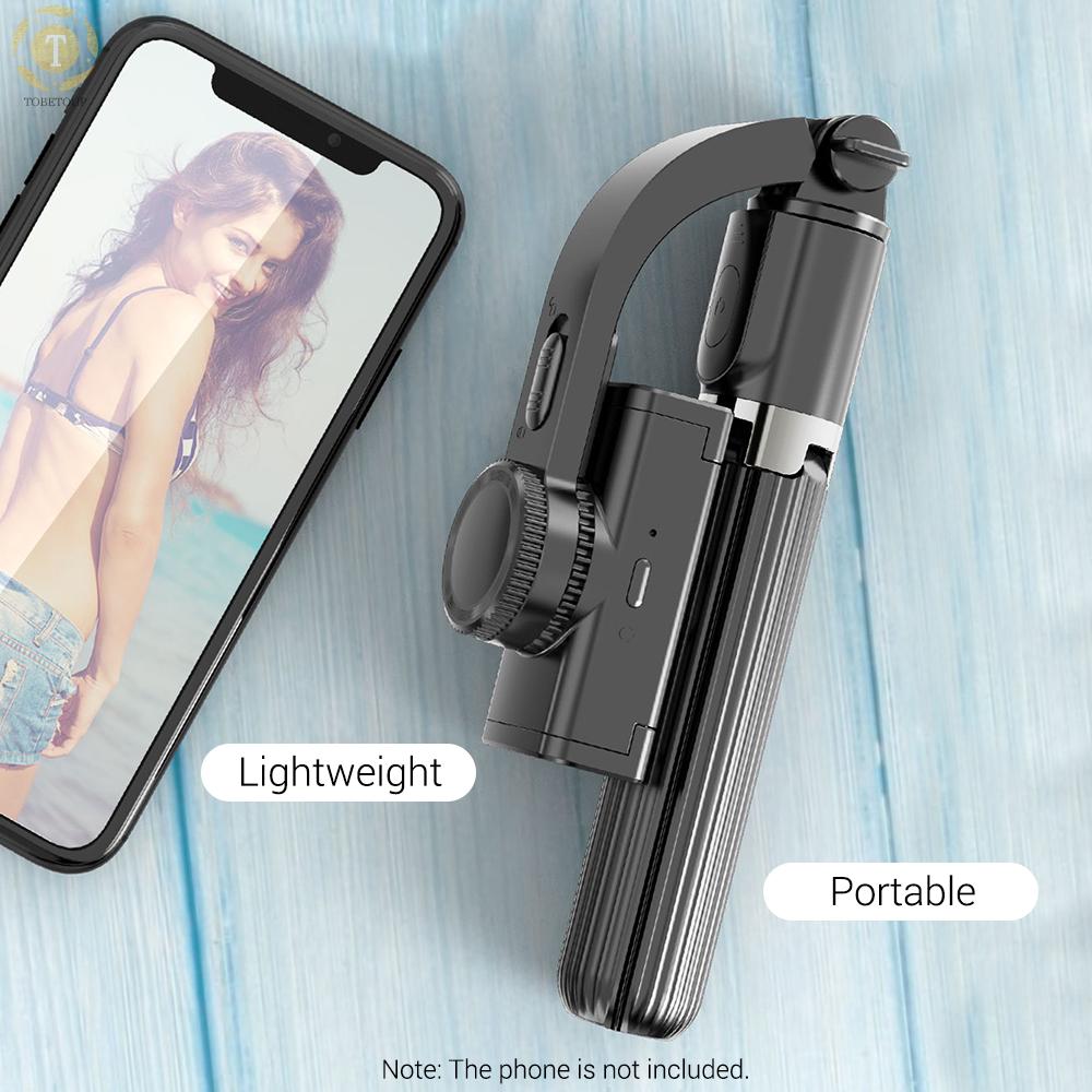 Shipped within 12 hours】 3 in 1 Phone Gimbal Stabilizer Selfie Stick Tripod 86cm 5-Section with Remote Shutter Phone Clamp Smart Rotatable Compatible with iPhone Samsung HUAWEI Smartphones Gimbal Stabilizer [TO]