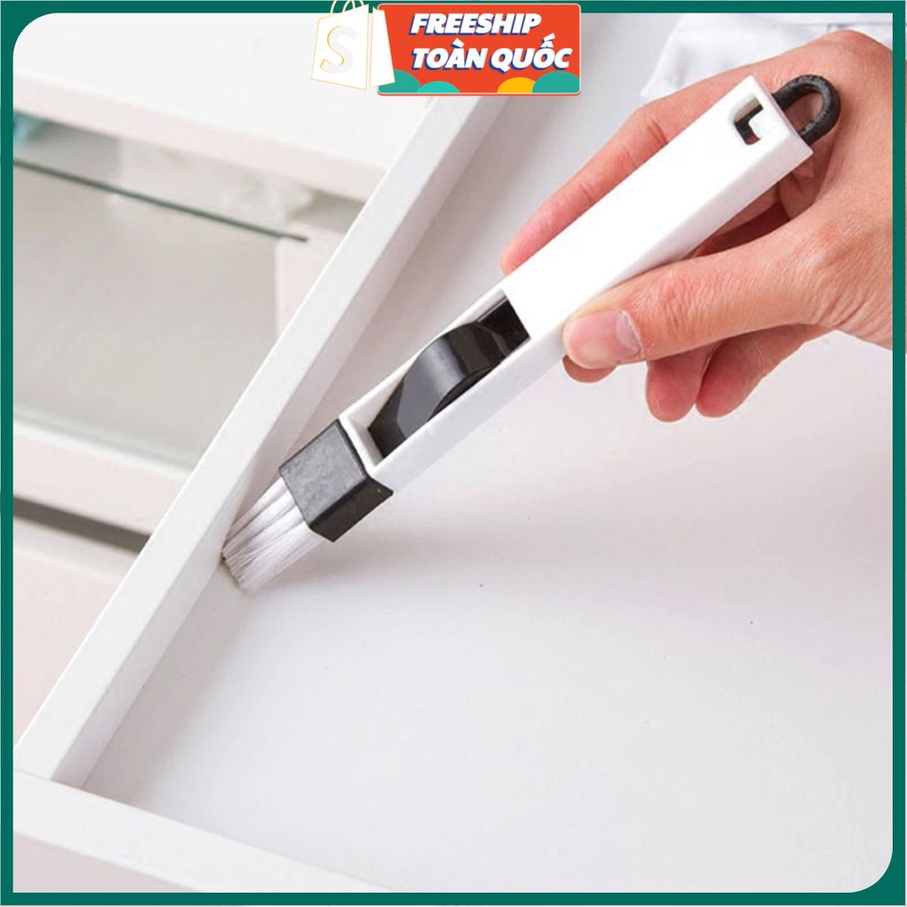 Chổi Quét Bụi VỊ TRÍ HẸP - Kèm Ki Xẻng Hốt Rác Mini - Cọ Mini Vệ Sinh Khe Cửa - Bàn Phím Máy Tính