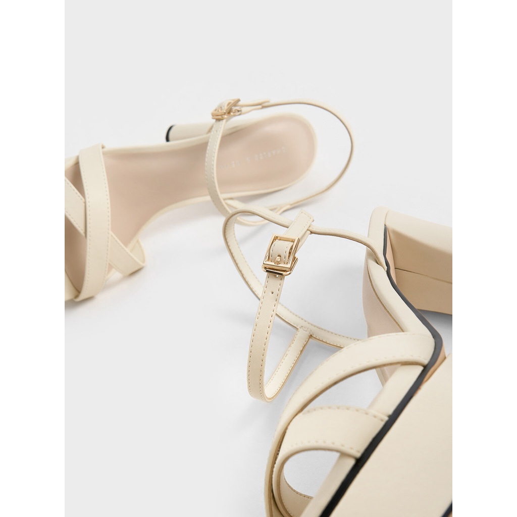 Sandal nữ cap gót 11cm Charles & Keith | Auth - Order - Ảnh Thật