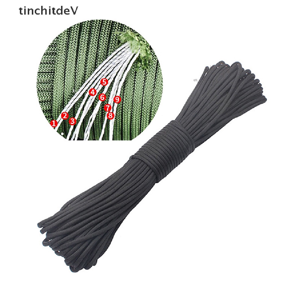 Dây Thừng Leo Núi / Cắm Trại Bện 9 Sợi 100FParachute