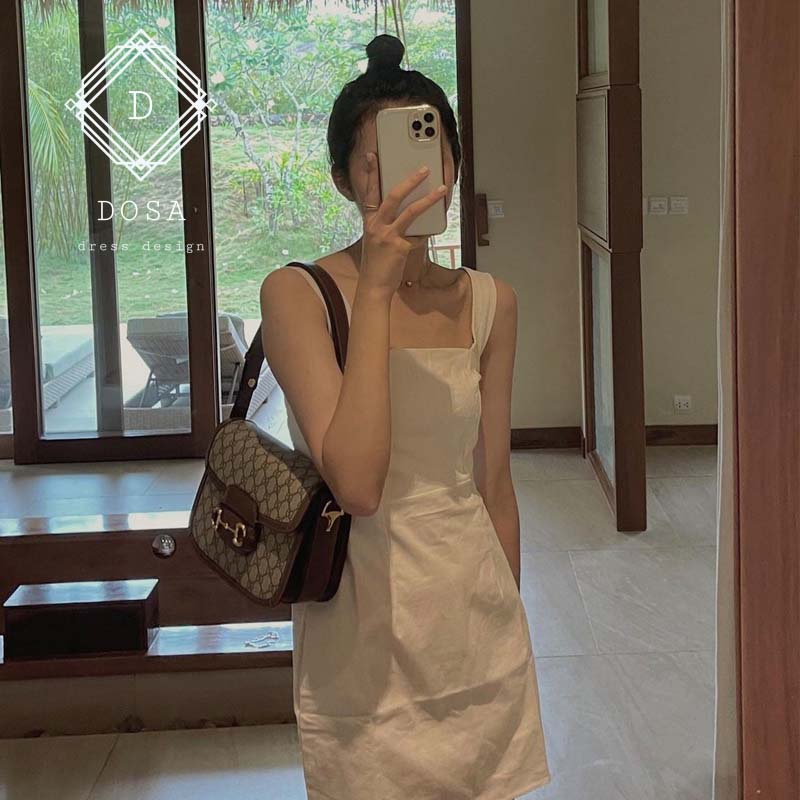 Váy đầm nữ 2 dây dáng ôm body Sexy Vintage- Váy đầm trơn phong cách Uzzlang chất cotton mềm mịn, thoáng mát Hot trend 21 | BigBuy360 - bigbuy360.vn