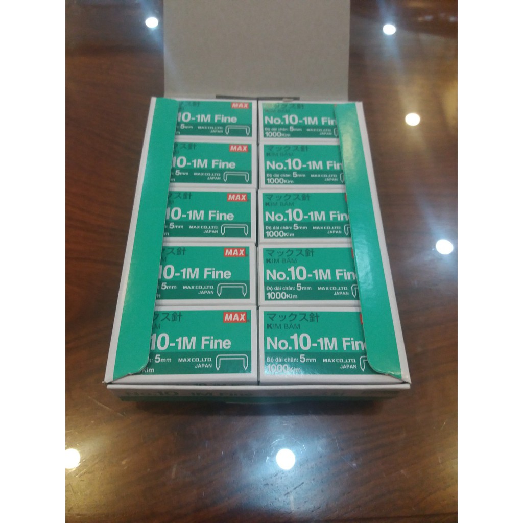 Combo 10 hộp Đạn ghim số 10 Max - Ghim dập - Kim bấm - 10MAX