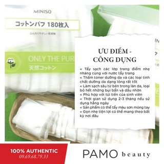 Bông tẩy trang Miniso 180 miếng