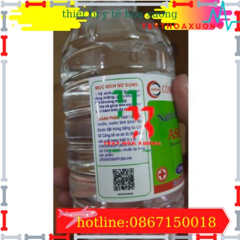 Nước Muối Sinh Lý Asean Natriclorid 0.9% Chai 530ML