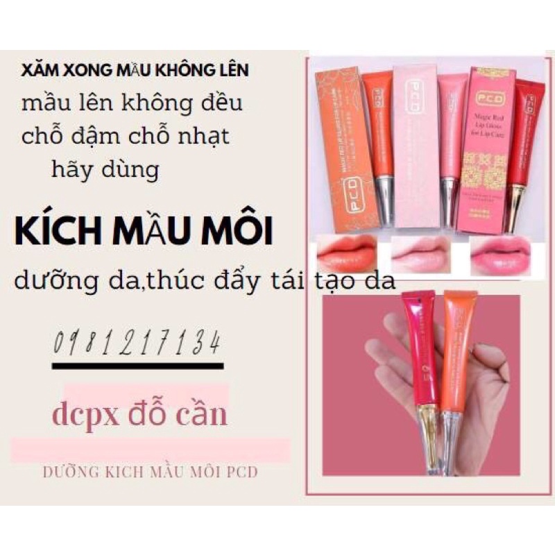(COMBO 10 tuýt )Dưỡng Kích Màu môi Sau Phun Xăm PCD