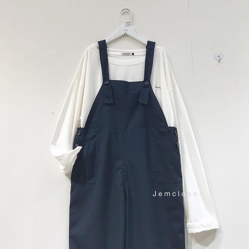 Yếm Quần Kaki Ống Suông Rộng Unisex Ulzzang - Quần Yếm Nữ YQ05 | BigBuy360 - bigbuy360.vn