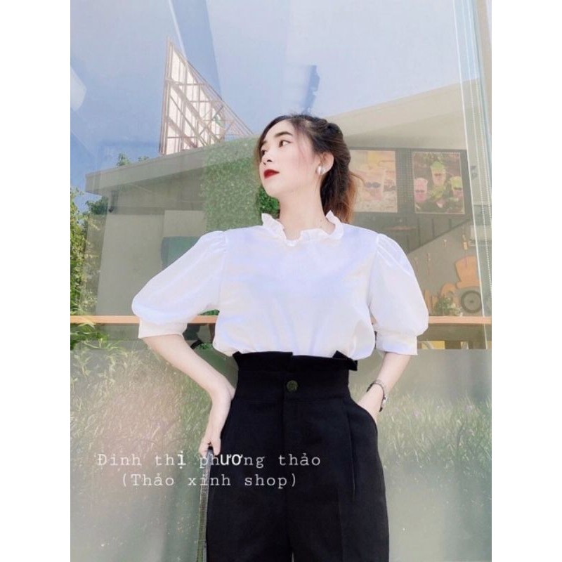 Quần baggy công sở nữ cạp cao bèo vải dày đẹp, may chuẩn | BigBuy360 - bigbuy360.vn