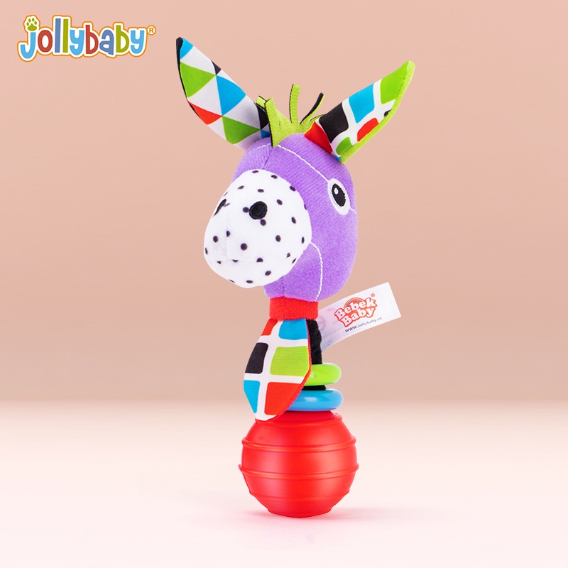 Đồ chơi chuông cầm tay JOLLYBABY hình động vật ngộ nghĩnh cho bé 0-2 tuổi làm quà tặng Giáng sinh/ sinh nhật/ năm mới