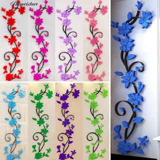 Decal Dán Tường Hình Hoa Hồng 3D Độc Đáo