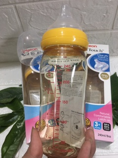 Bình PPSU PLUS Pigeon SofTouch 160/240ml