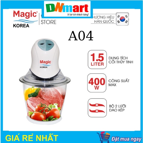 Máy xay thực phẩm đa năng Magiac Korea A04. lưỡi dao kép, CS 400W