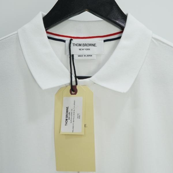 Áo thun polo có cổ unisex TH0MBROWNE 4 sọc tay 100% Cotton  || THE BOX STUDIO