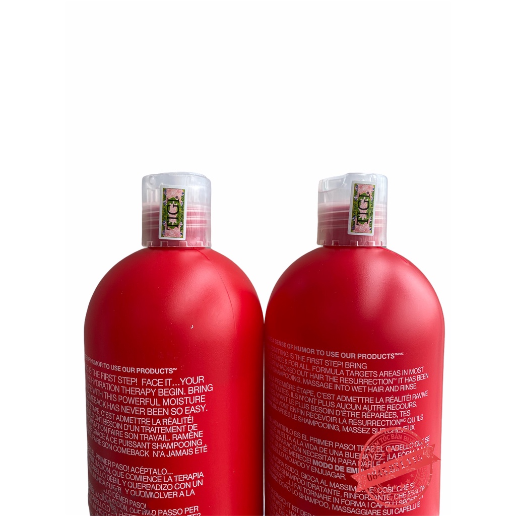 Dầu gội Tigi Bedhead 750ML - Cặp gội xả Tigi Đỏ phục hồi tóc hư tổn cấp độ 3, giảm gãy rụng