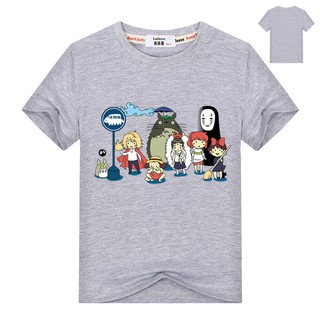 Áo thun anime Totoro-bé trai tay áo cotton ngắn-quần áo trẻ em hoạt hình my neighbor totoro
