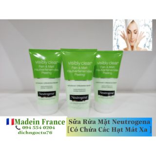 🇫🇷 Sữa Rửa Mặt Neutrogena -[ Có Chứa Các Hạt Mát Xa ] Nước Sản Xuất Pháp 🇫🇷 [Đủ Bill]