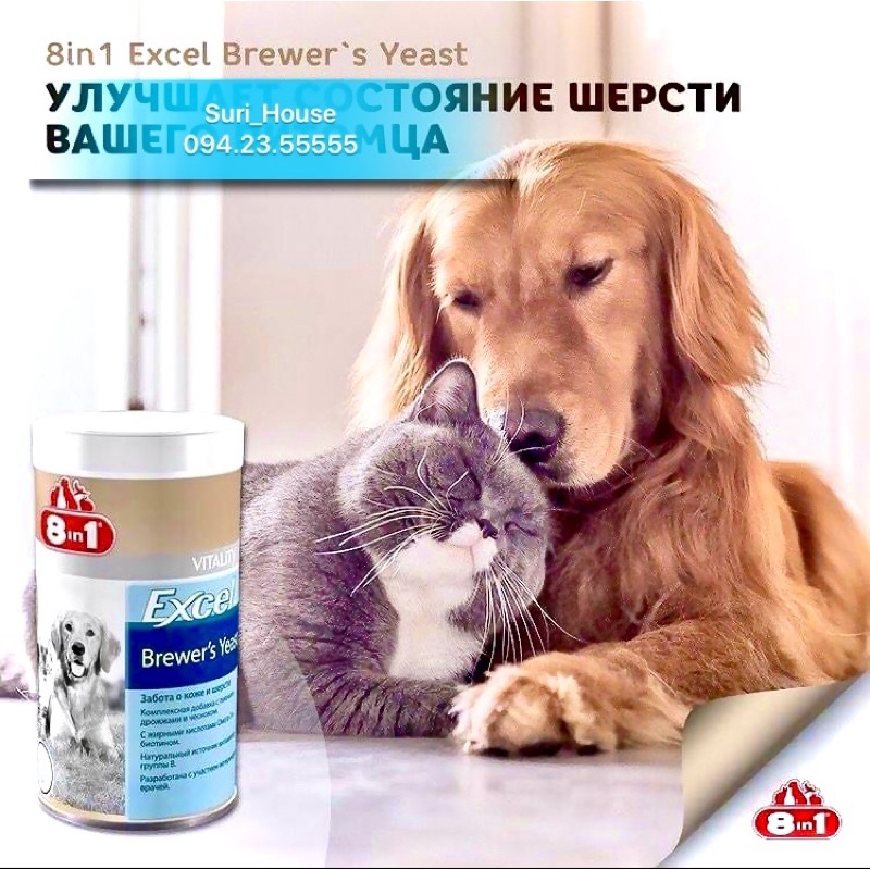 Viên dưỡng lông Excel Vitamin cho chó mèo dưỡng lông ngừa rụng lông mượt lông Surica TB11 (260v)