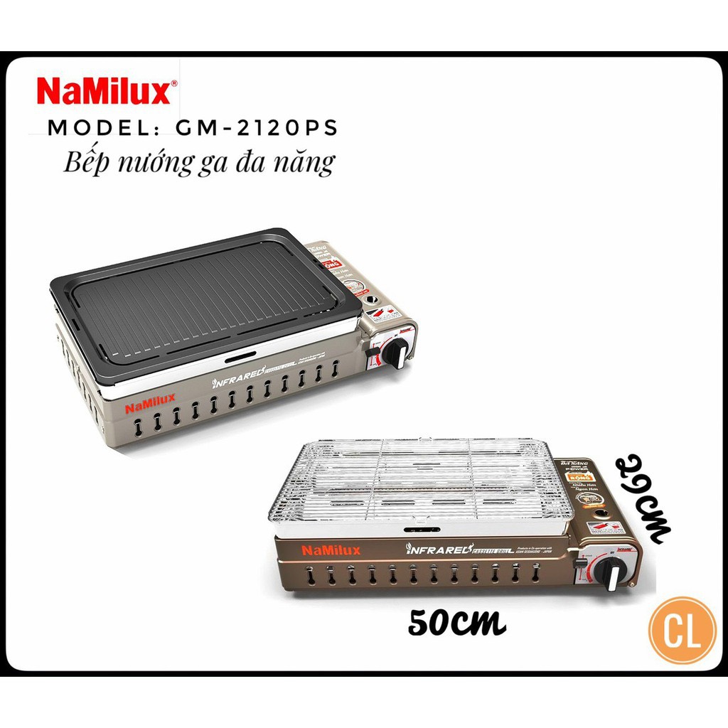 Bếp nướng gas đa năng Namilux GM2120PS mẫu mới cao cấp