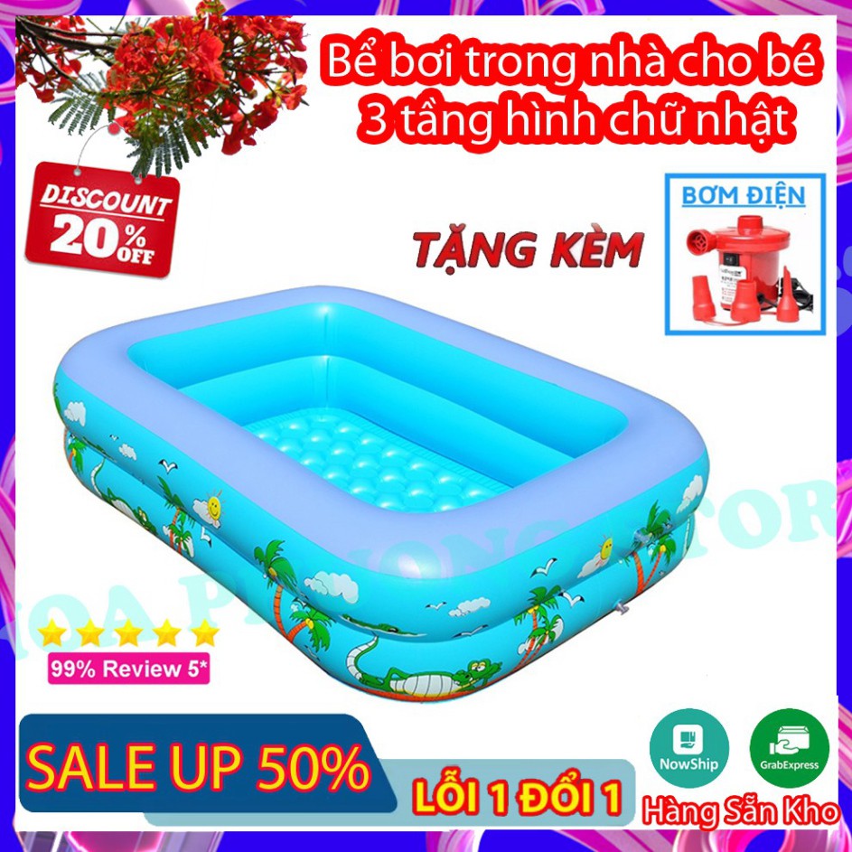 BỂ BƠI PHAO BƠI 1,2M/1,3M/1,5M/1,8M/2,1M 3 TẦNG ( tặng 50 quả bóng )