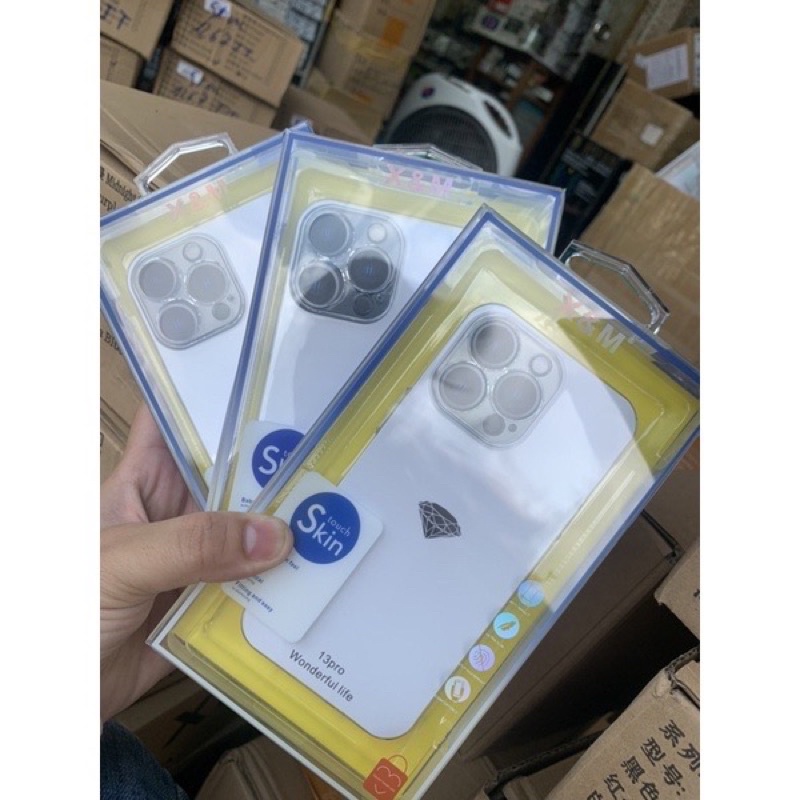 Ốp lưng X&M trong bảo vệ cụm camera cho iPhone 15 Pro Max, 14 , 13 / 13 Pro Max siêu mỏng không ố màu, k bám Vân tay