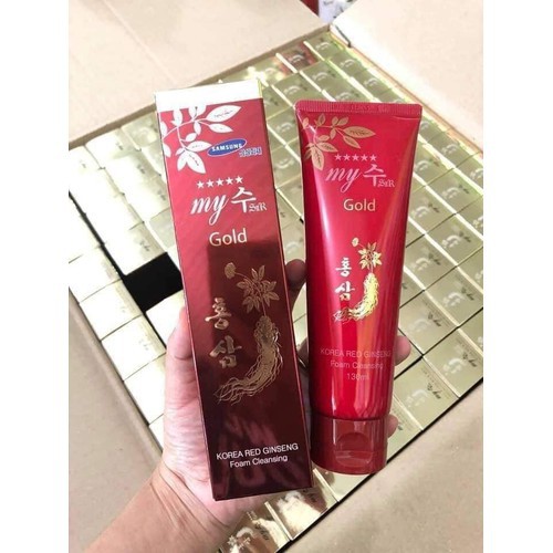 Sữa Rửa Mặt Hồng Sâm Đỏ Hàn Quốc My Gold 130ML- HÀNG CHÍNH HÃNG CS08