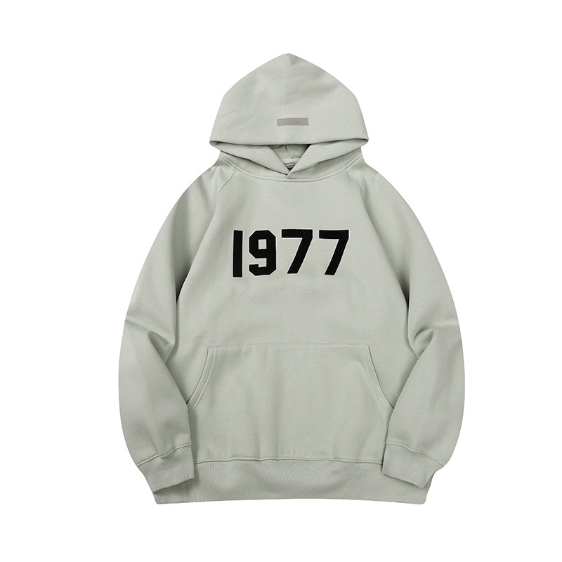 Áo Hoodie Dáng Rộng In Số 1977 Thời Trang Cho Cặp Đôi