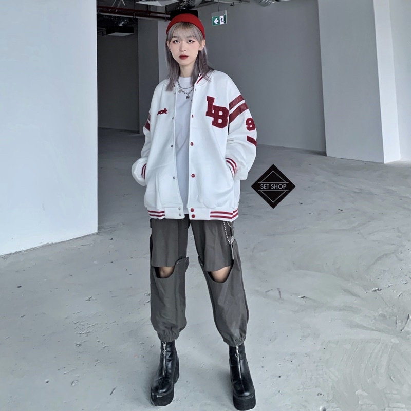 Áo khoác bomber LB nỉ chần bông