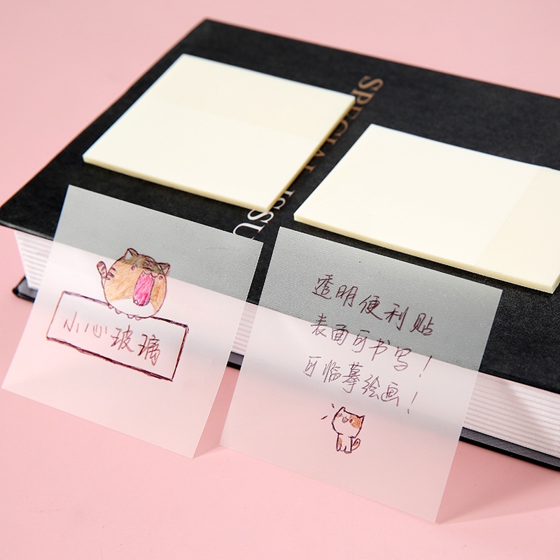 Giấy Ghi Chú Trong Suốt Đơn Giản Cho Học Sinh