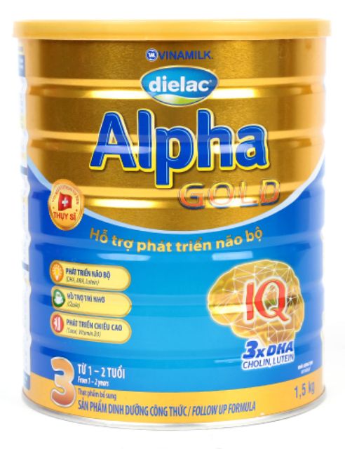 Sữa bột Dielac Alpha Gold 3 lon 1.5kg