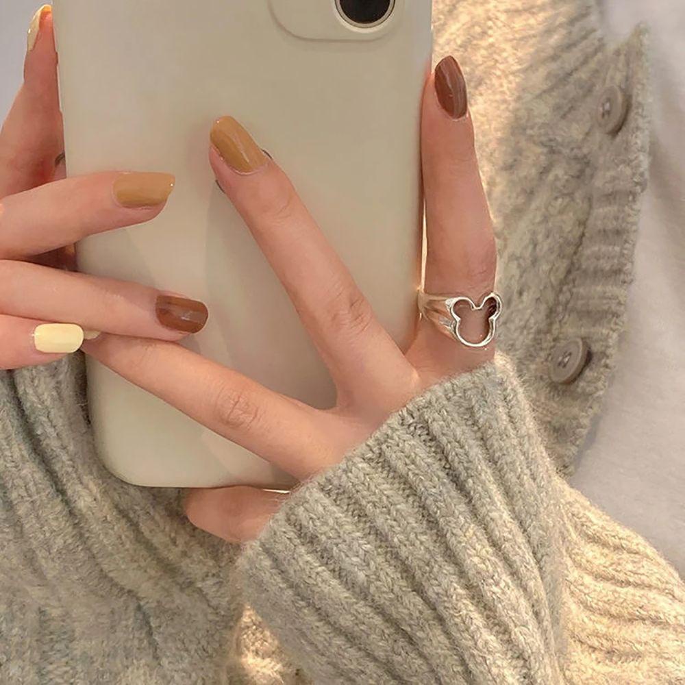 Nhẫn Đồng Hình Gấu Mặt Cười Dễ Thương Sáng Tạo Cho Nữ