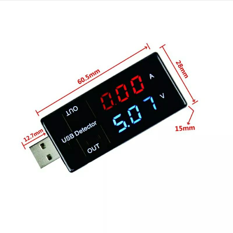 USB test kiêm USB hub 2 trong 1, kiểm tra điện áp, dòng điện củ sạc xịn sạc dởm