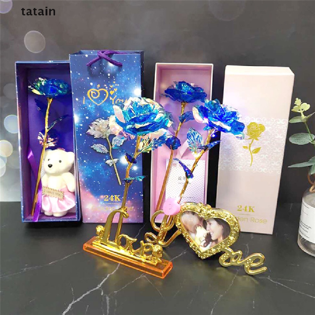 [TAT] Valentine's Day Creative Aluminum Foil Rose Gold Lasting Eternal Love Wedding CVX