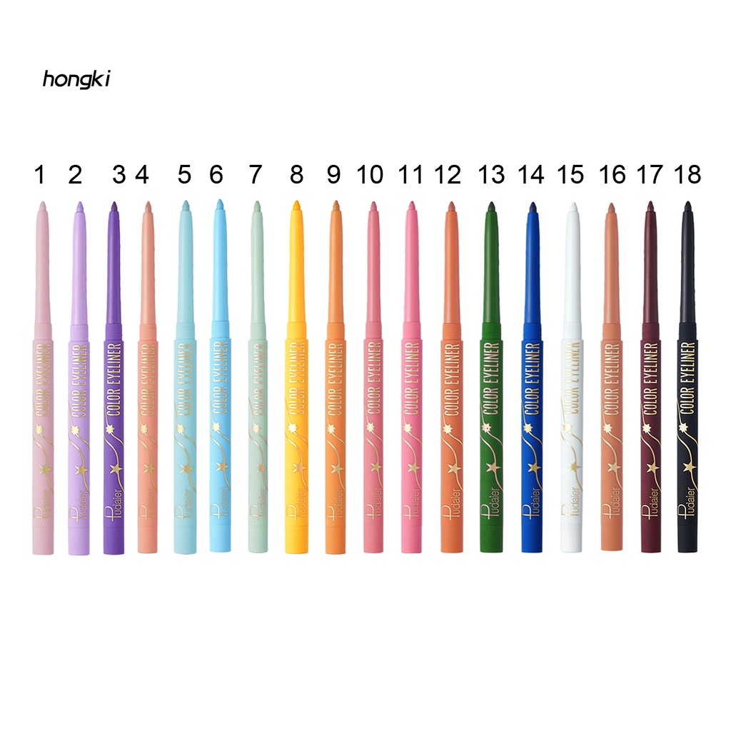 Bút kẻ mắt 18 màu sắc tùy chọn thiết kế vỏ trong suốt tiện dụng
 | BigBuy360 - bigbuy360.vn