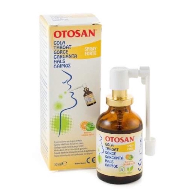 OTOSAN throat Spray Forte - Dung dịch giảm ho,đau họng, long đờm, nhiệt miệng ( Italy)