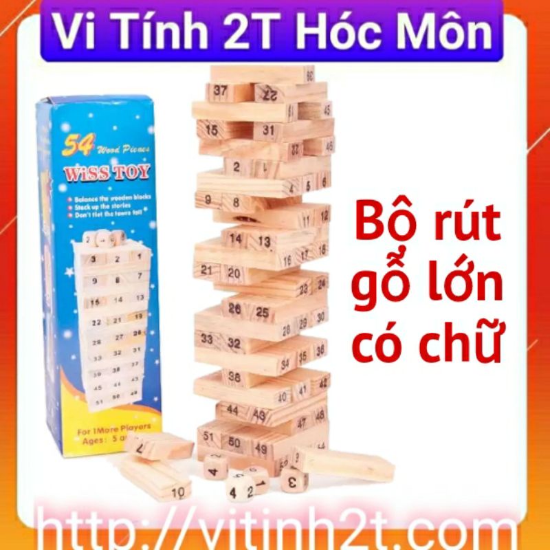 Bộ Đồ Chơi Rút Gỗ Size Lớn Có Số NX6655