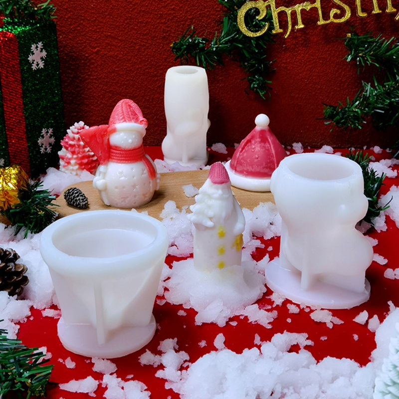 Khuôn silicone làm nến tạo hình cây thông noel DIY