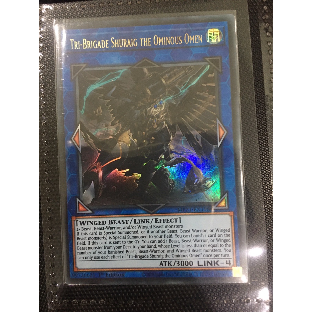 Thẻ bài Tri Brigade Shuraig the Ominous Omen Xuất xứ Châu Âu