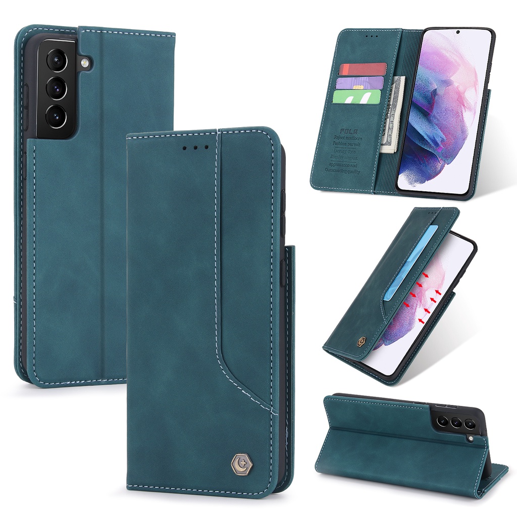 Case for Samsung Galaxy S21 Ultra 5G / S21+ 5G / S21 FE 5G /S21 5G Ốp Điện Thoại Bằng Da Dành Cho