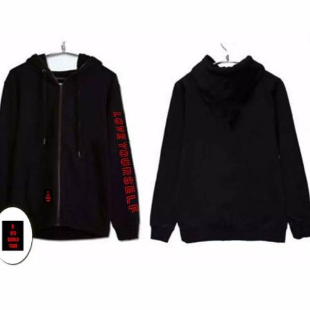 Áo Khoác hoodie In Hình Nhóm Nhạc BTS LOVE YOURSELF CONCERT JIMIN JHOPE SUGA RM V JK / Laris