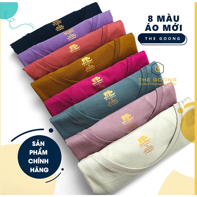 Áo Phông Trơn Nữ TheGoong Cổ Tròn, Áo Thun Nữ Basic Cotton Cao Cáp Hàng Hiệu Thoáng Mát Kháng Khuẩn Tay Ngắn Cốm Sữa