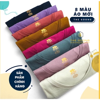 Áo Phông Trơn Nữ TheGoong Cổ Tròn, Áo Thun Nữ Basic Cotton Cao Cáp Hàng Hiệu Thoáng Mát Kháng Khuẩn Tay Ngắn Cốm Sữa